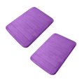 thumbnail image 2 of Tarmeek Bath Mat Set of 2, 24x16 Inch Thick Coral Fleece Surface and Memory Foam Base Bath Rug Set, Machine Washable and Quick Dry Floor Mats for Bathroom and Kitchen, 2 of 6