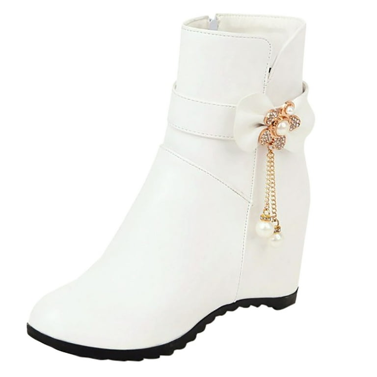 White ankle shop boots for sale