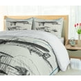 thumbnail image 5 of Ambesonne Nostalgic Duvet Cover Set, Aircraft Jets in Sky, 2-Calking, Blue Black, 5 of 7