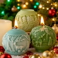 thumbnail image 5 of JDH 2PCS Christmas Ball Candle Mold Christmas Silicone Candle Mold Making Aromatherapy Candle Gypsum Ornament Christmas Home Decoration, 5 of 7