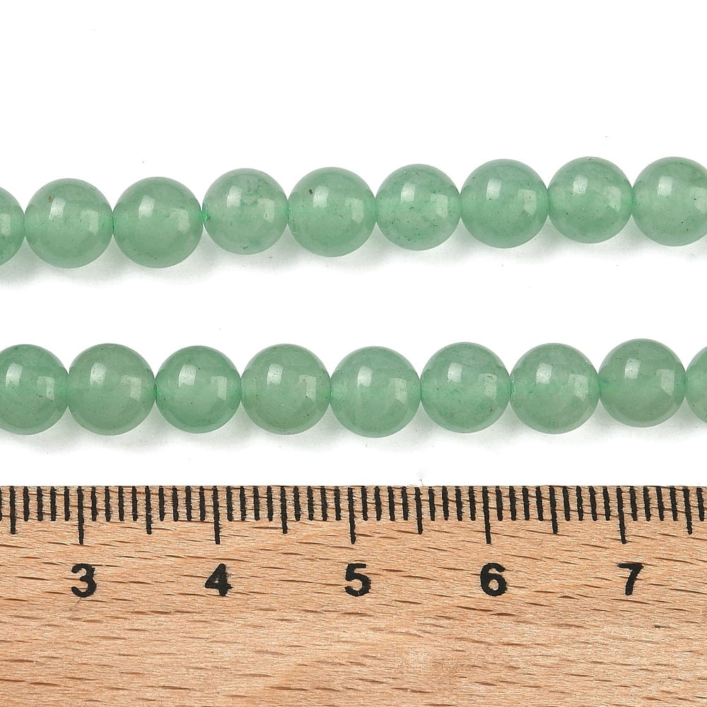 Natural Green Aventurine Beads Strands Round 6mm Hole: 0.8mm 60~61pcs/strand 15~16 inch diy