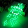 thumbnail image 3 of USB-Powered Green Plant LED Neon Light - Modern Hanging Decor, No Batteries Needed, Plug-and-Play for Home, Office, Wedding, Party, or Gift - Durable Indoor/Outdoor Lighting, 2D Plant-Shaped Wall Art, 3 of 6
