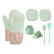 thumbnail image 1 of Guantes De Horno De Silicona Resistentes Al Calor 8 En 1, 1 of 7