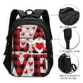 thumbnail image 3 of Balery Buffalo Plaid Love And Gnome Mochila con carga USB para hombre y mujer - Mochila impermeable y antirrobo para portátil con puerto USB para viajes, trabajo, estudios y universidad, 3 of 7