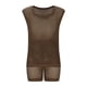 thumbnail image 5 of Conjunto Corto de Hombres 2 Piezas Trajes de Moda Casual Sólido Gira-Abajo Cuello Blusa Y Pantalones Traje, Poliéster, 5 of 6
