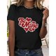 thumbnail image 1 of Be Mine Hearts Valentine's Day T-shirt Print Women's Premium Cotton Casual Soft Breathable ComfortabCamisetas de verano para mujer, manga corta, cuello redondo, casual, lindo, con gráficos, camisetas, 1 of 7
