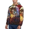 thumbnail image 3 of Lsque Geometric American Bald Eagle Pattern Casual Men's Hoodie,Hooded Sweatshirt with Kangaroo Pocket,Pullover Hoodie-XX-Large, 3 of 7