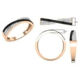 thumbnail image 4 of Dazzlingrock Collection 0.25 Carat (ctw) Round Black & White Diamond Crossover Wedding Band for Women in 18K Rose Gold, Size 7, 4 of 6