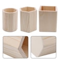 thumbnail image 6 of Wooden Pen Pot Holder Pencil Desk Organizer Stationery-Makeup Brush Box, 6 of 8