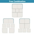 thumbnail image 6 of 6 Piece Patio Wicker Furniture, Outdoor Daybed Sunbed with Retractable Canopy, Conversation Sofa Set, PE Rattan Sectional Seating with Ottomans, for Patio Backyard Porch Poolside, Beige, D7909, 6 of 13