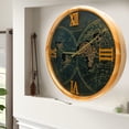 thumbnail image 4 of THE GEARS CLOCK Wall Clock with Real Moving Gears PO-LI_ 24 in Round WOOD-BLACK, 4 of 17
