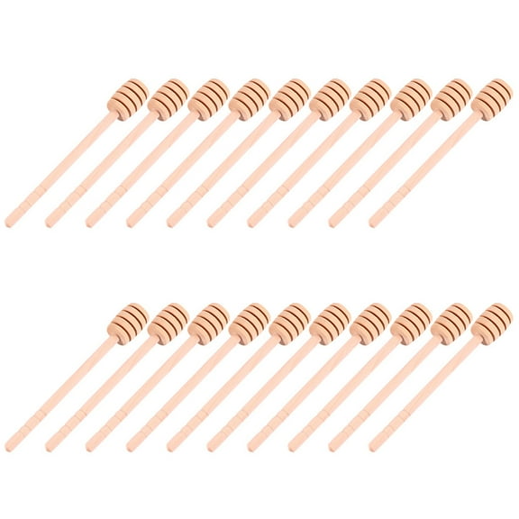 25 Pcs Honey Honeycomb Sticks Spoon Milk Tea Stirring Rod Jar