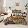 thumbnail image 4 of Castle Fairy 3-Piece Queen Size Comforter Set - Deer Lake Wildlife Nature Print, 4 of 8