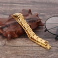 thumbnail image 4 of Pulsera de terapia magnética de acero de titanio, regalo para el cuidado de la salud, pulsera ajustable para hombres (oro), 4 of 14