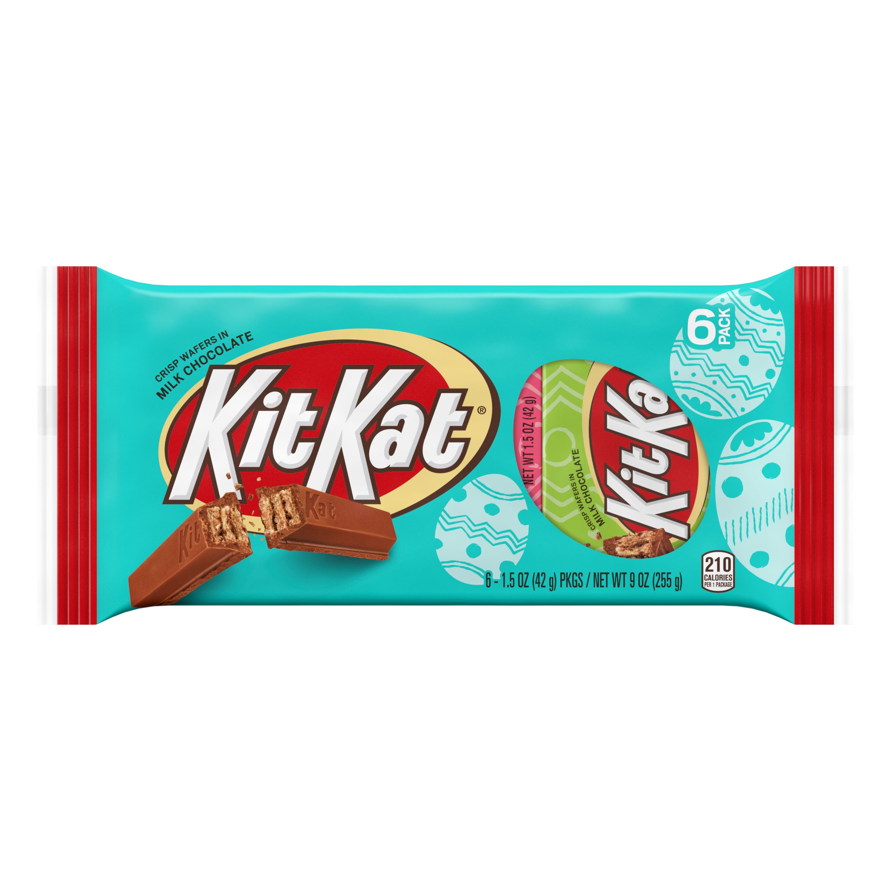 KIT KAT, Milk Chocolate Wafer Candy, Easter, 9 oz, Pack, 6 Pack
