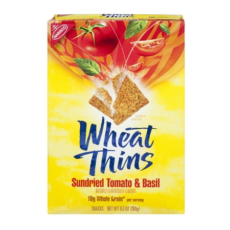 Nabisco Wheat Thins Sundried Tomato & Basil Whole Grain Snacks, 9.5 OZ