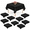 Black-10 Pack 52 x 52 Inch, variant on 10 Packs Black Round Tablecloth 90 Inch Polyester Table Cloth Bulk Washable Fabric Tablecloths Cover For Wedding Party Banquet Buf