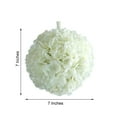 thumbnail image 3 of Efavormart 4 Pack 7" Cream Silk Hydrangea Kissing Flower Balls Wedding Centerpieces Decoration, 3 of 10