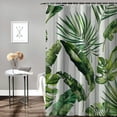 thumbnail image 2 of Orinice Tropical Leaves Shower Curtain Green Palm Banana Leaf Plant Botanical Shower Curtain for Bathroom Waterproof Polyester Fabric Bathroom Curtain  36x72, 2 of 7