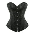 thumbnail image 2 of Womens Bustier Corset Top Overbust Corset For Women Lace Up Corset Tops For Women Black XS, 2 of 4