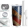thumbnail image 2 of Tumbler for Men American Flag We The People Patriotic Coffee Tumbler for Mens 20 oz Vacuum Insulated Stainless Steel Travel Mug Gifts, 2 of 6