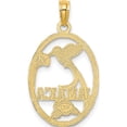 thumbnail image 4 of 14k JAMAICA wBird and Flowers Charm Yellow Gold Polished Refined Breathtaking Inspired A classic choice for celebrating love and achievement, 4 of 4