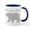 White/Navy Inside, variant on CafePress - Grandma Bear Mugs - 11 oz Ceramic Mug - Novelty Coffee Tea Cup