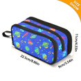 thumbnail image 4 of FORMRS Pencil Case with 3 Compartments School Large Capacity Zipper Pen Pouch Stationery Organizer, Colorful Cartoon Planets, 4 of 8