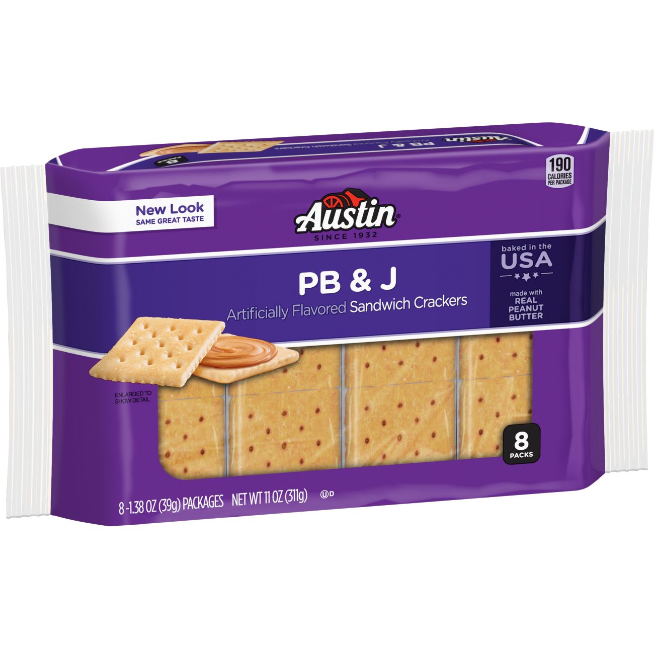 Austin Sandwich Crackers, PB and J, 11 Oz, 8 Ct