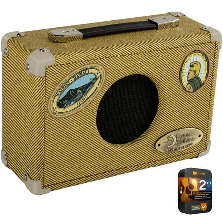 Luna UKE SUITCASE AMP Portable Suitcase Themed 5w Ukulele Amplifier Vintage Tolex Bundle with 2 Year Extended Protection Plan