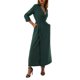 thumbnail image 5 of Lucakuins Mujeres Tie-up Vestido de Media Altura, Adultos Color Sólido/Estampado Manga Larga Escote en V Una Pieza Lucakuins  moda, 5 of 7