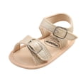 thumbnail image 2 of LoyisViDion Toddler Shoes Clearance Baby Boys Girls Sandals Soft Shoes Non-Slip Rubber Sole Summer Flat Walking Shoes Gold 0-3Months, 2 of 9