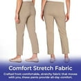 thumbnail image 4 of Sagefinds Women Slenderizing Ankle Pants, Slim Pull-on Slacks, Stretch Fit Tummy Control - Size 14, 4 of 6