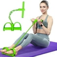 thumbnail image 2 of Pedal Band, Fitness Ankle Puller Yoga Handle Bands Exerciser, Multifunction Trainer Workout Women Tension Rope, Fitness Pull Rope with 2 Tube Foot Pedal, Elastic Leg Puller, 2 of 5