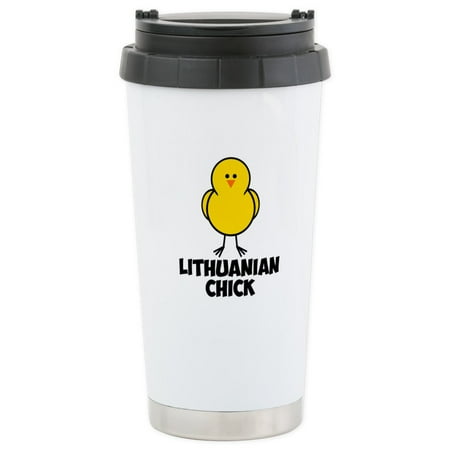 Lithuanian Chick - CafePress - Lithuanian Chick Stainless Steel Travel Mug - Stainless Steel Travel Mug, Insulated 16 oz. Coffee Tumbler