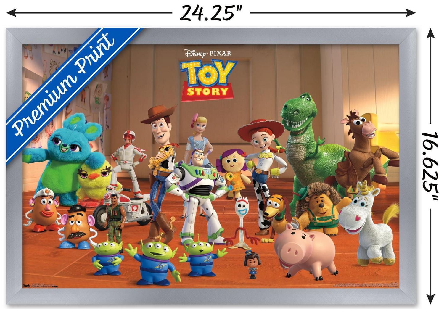 Disney Pixar Toy Story 4 - Collage Wall Poster, 22.375" x 34" Framed