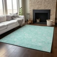 thumbnail image 6 of Addison Rugs Mayfield Washable Transitional Floral Aqua Rectangle Rug, 8' x 10', 6 of 6