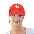 thumbnail image 5 of DALIX Love Heart Hat Womens Embroidered Baseball Cap in Red, 5 of 6