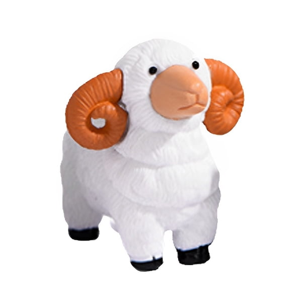 Estatua de animales pequeños Billuyoard modelo de plástico Adorable Blanco L