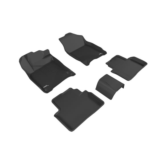 3D MAXpider Custom Fit Kagu Floor Mat (Black) Compatible with Honda Civic 2016-2021 - Full Set