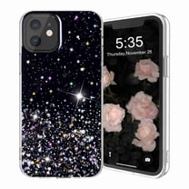 Dteck Glitter Case For iPhone 12 Pro / 12 6.1" for Women Girls - Bling Shiny Sparkling Girls Phone Case Protective Soft TPU Cover, Black