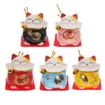thumbnail image 1 of Miangastore 5pcs Decorative Fortune Cat Ornament Japanese Style Fortune Cat Desktop Decor, 1 of 8