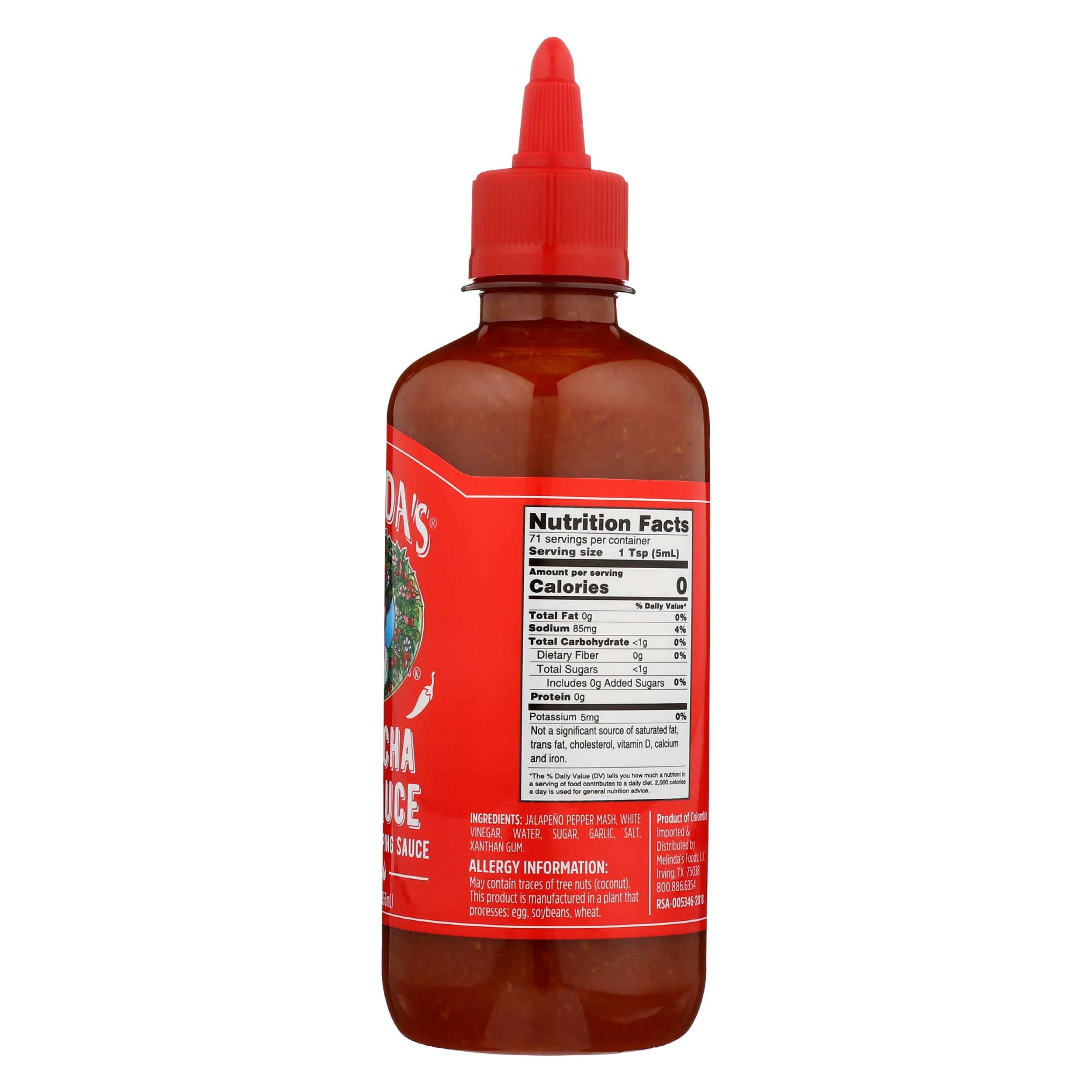 Pack of 6, Melindas Sriracha Hot Sauce, 12 oz