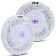 thumbnail image 1 of Altavoces marinos Pyle de perfil bajo, resistentes al agua, 240 W, 6.5 pulgadas, 1 par, 1 of 7