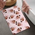 thumbnail image 2 of Pink Footballs with Bows Pattern Bathroom Rugs Mat,Non Slip Microfiber Bathroom Rug,Rubber Backing,Soft Bathroom Mats for Bathroom Floor,Tub and Shower,20x32in(50x80cm), 2 of 5