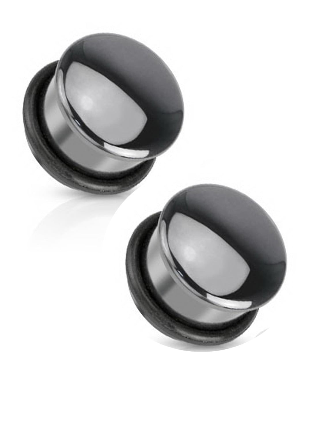 Gunmetal Single Flared Ear Plug 12 Mm 1 2 Inch 2 Piece Walmart Com