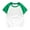 Green, variant on Childrens Short Sleeve Color Block Shirt Kids Cotton Crew Neck Casual Active Athletic Clothes Pink 140