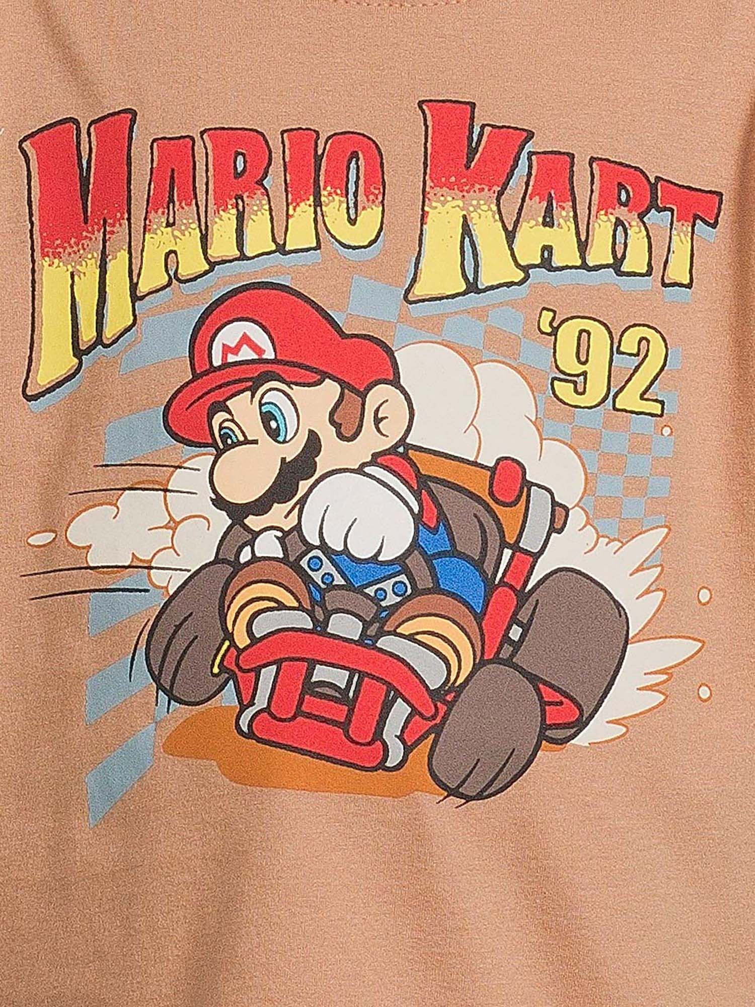 Nintendo Boys Mario Kart Checkered Graphic Tee and Shorts, 2-Piece Set, Size 12M-5T