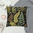 thumbnail image 2 of COMIO  Throw Pillow Cover Green Floral in Vintage Style Leaves and Herbs Botanical Boxwood Seeded Eucalyptus Fern Maidenhair Black Decorative Throw Pillow Cushion Case Pillowcase, 2 of 5