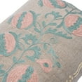 thumbnail image 5 of Creative Co-Op Cotton Chambray Lumbar Pillow with Embroidery, 5 of 6